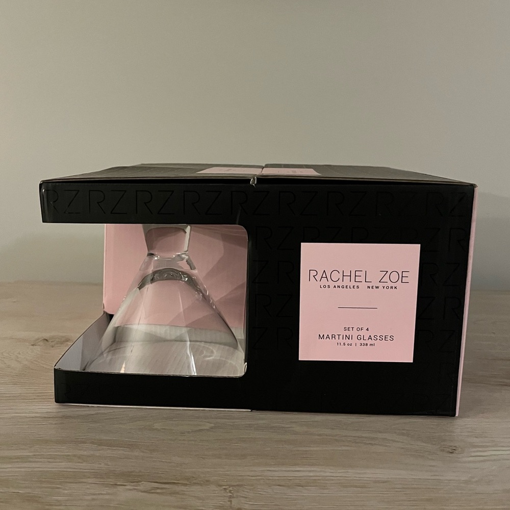 ❌SOLD Rachel Zoe New York Prism Stem Martini Glasses - Picture 3 of 4